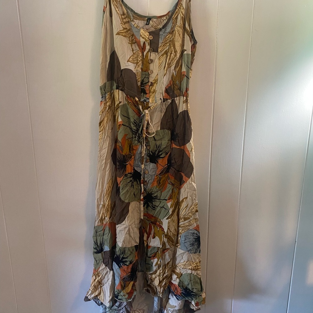 Floral Button-Down Midi Dress